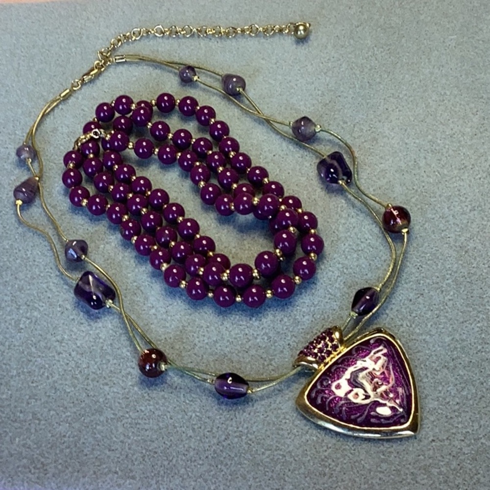 FINAL SALE PRICE 2 Piece Purple Necklaces